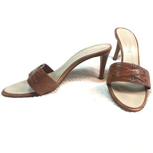 Sandals mule high-heeled shoes leather